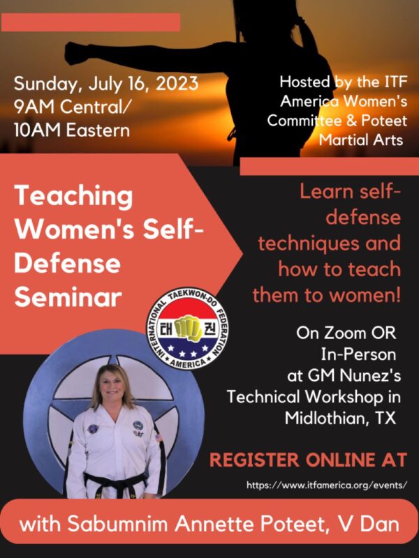 Itf America Teaching Women’s Self Defense Seminar Itf America